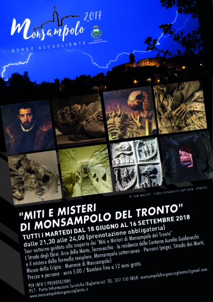 Locandina Tour Miti e Misteri 2018