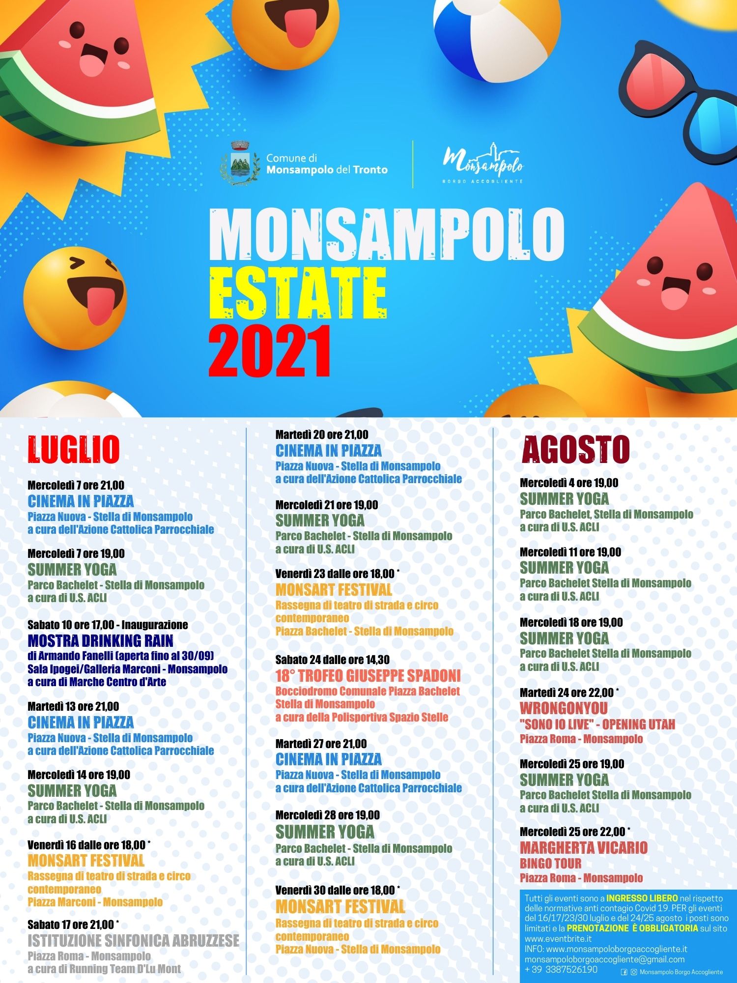 Calendario eventi Estate 2021 Monsampolo